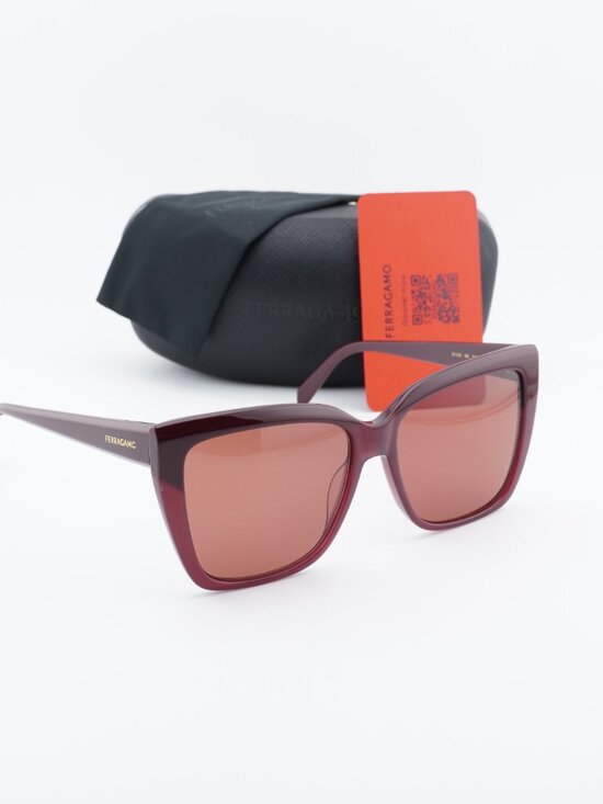 Salvatore Ferragamo SF1102S 606 Butterfly Sunglasses - Wine / Mauve
